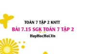 Bài 7.15 SGK Toán 7 tập 2 Kết nối tri thức